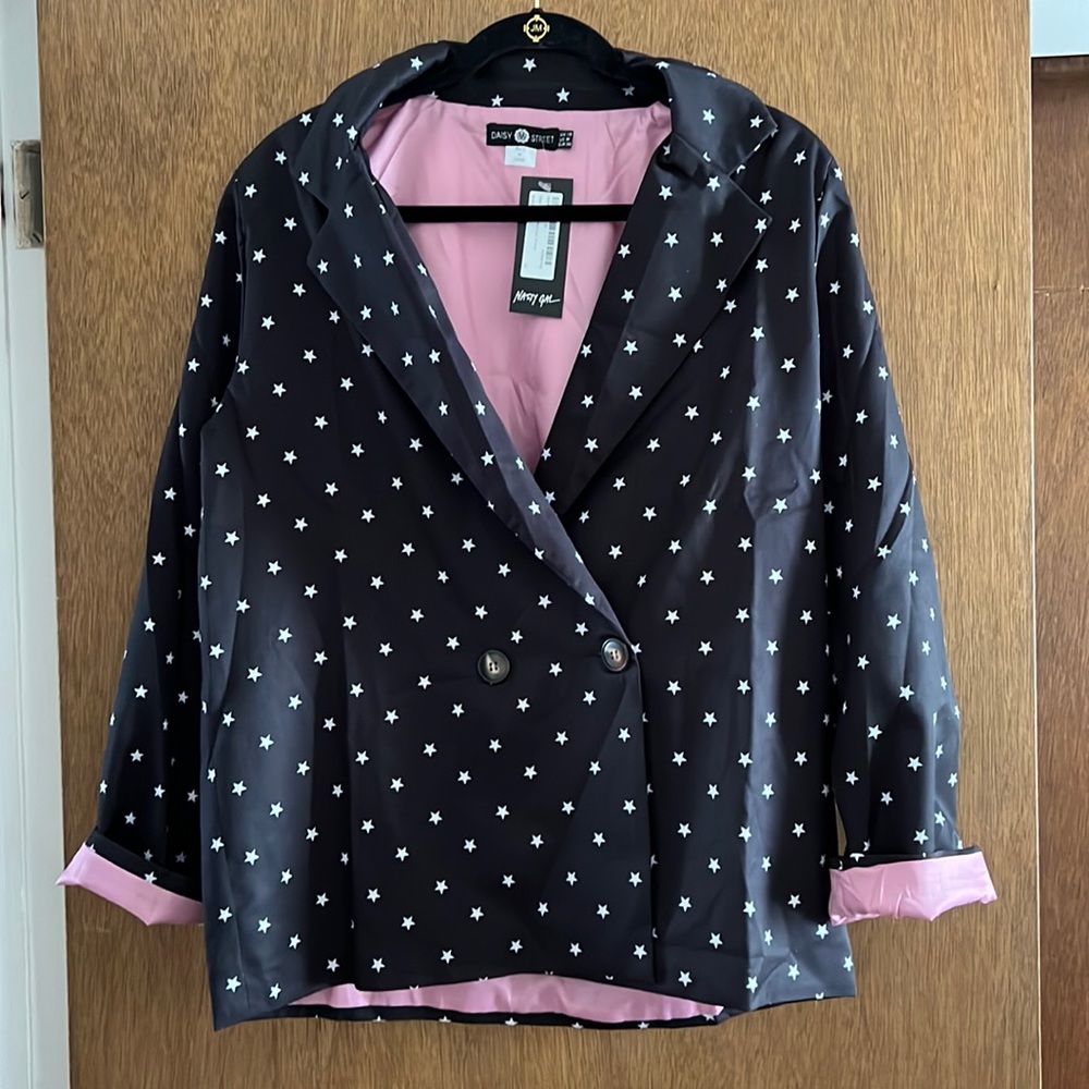 Nasty Gal oversized star print blazer